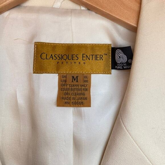 Cream Wool Blazer - Picture 6 of 7